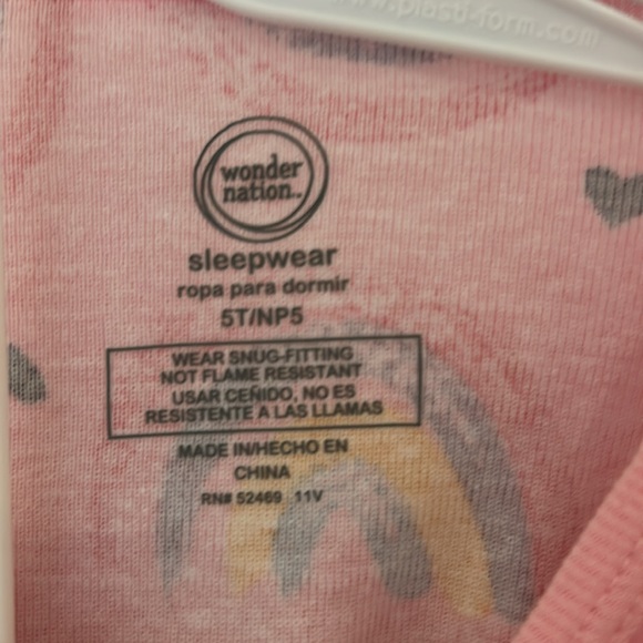 NWT Rainbow PJ set size 5T - Picture 3 of 4